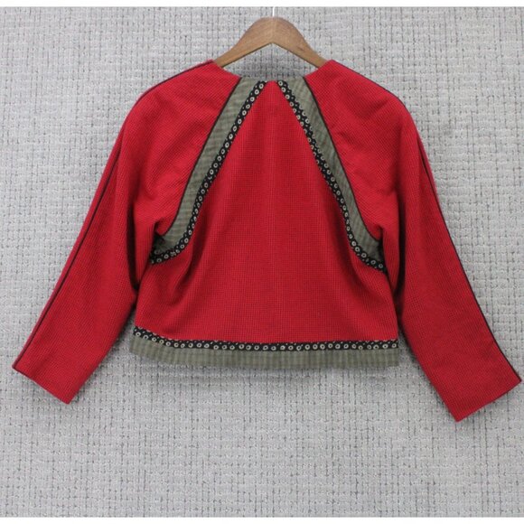 Vintage CANVASBACKS LUTTON & HORSFIELD Sweater Womens Small S Red Cropped Rare - Picture 7 of 9